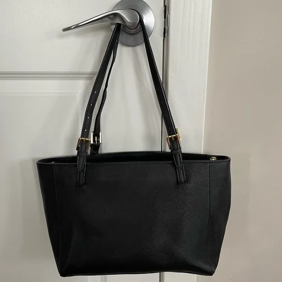 Tory Burch York Buckle Leather Tote Black Large - Picture 3 of 9